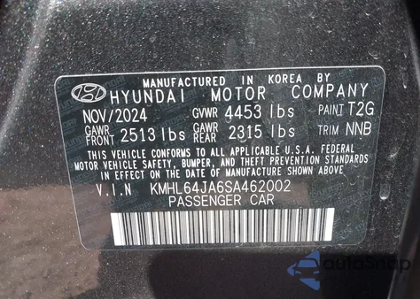 2025 Hyundai Sonata Sel z USA, uszkodzony, nr VIN KMHL64JA6SA462002